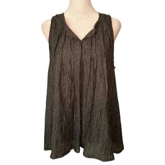 Meadow Rue Anthropologie gray sleeveless textured tank top size M - Picture 1 of 14